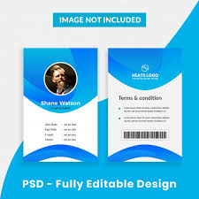 The best part of this is a very easy to modify, change colors and dimensions very easily. Creative Company Id Card Template Premium Psd Premium Psd Freepik Psd Card Template Tag Office Id Card Template Company Id Creative Company