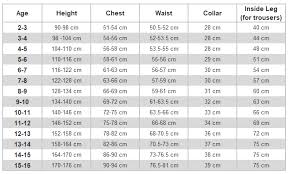 Size Guide M S Uniforms
