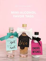 Omg These Diy Mini Alcohol Gift Tags Are The Cutest Alcohol Gifts Tags Mini Alcohol Bottles Wedding Gift Favors