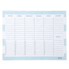 Weekly Schedule Notepad 8 5 X11 Teal Stripes Kahootie Co In 2020 Weekly Schedule Lesson Planner Business Plan Template
