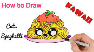 How To Draw Spaghetti Pasta Cute Kawaii Food Drawing Food Drawing Kawaii Food Cute Food
