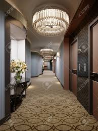 Only then will the paintings and photos really stand out. Luxurious Modern Corridor With Blue Walls Decorative Niches Stock Photo Picture And Royalty Free Image Image 113934324