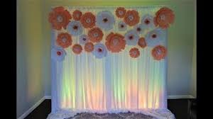 Paper flowers make for stunning decor at bridal showers. Paper Flower Backdrop Diy Bridal Shower Youtube