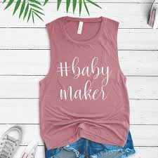 Baby Maker Pregnancy Announcement Muscle Tank Tee Boutique