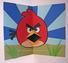 Angry Birds Pop Up Card Template And Instructions Pop Up Card Templates Birthday Card Pop Up Angry Birds