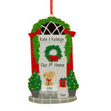 We were really sad because it had special meaning to our family and was irreplaceable. Our First Home White Door Dog Christmas Ornament Personalized Ornaments For You