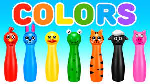 Learn Colors With Colors Bowling Game Learning Colors For Children Coloring For Kids Printable Coloring Pages Learning Colors