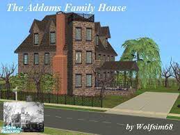 House plans for sale sims 4 house plans house plans and more small house plans this old house narrow lot plan: Wolfsim68 S The Addams Family House