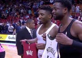 A couple of years ago, mitchell was a huge fan of lebron james and was watching him closely. Video Dwyane Wade Celebrates Season Tradition With Donovan Mitchell Heat Nation