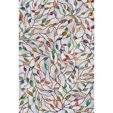 Artscape 24 In X 36 In New Leaf Decorative Window Film 02 3021 At The Home Depot Put It On Bathr Decorative Window Film Stained Glass Window Film Window Film