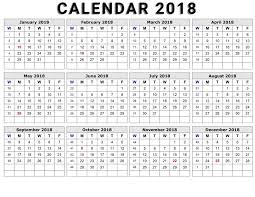 Calendar 2018 Template Yearly Calendar Blank Calendar Template Printable Calendar Pages