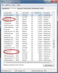 You see the table of all the currently running tasks. Microsoft Windows 7 Task Manager Troubleshooting Tips