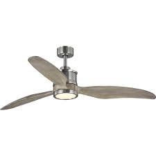 In a crisp white hue, this fan is mounted on a downrod and has four engineered wood blades for an understated silhouette. Progress Lighting Farris 60 In 3 Blade Carved Wood Integrated Led Brushed Nickel Ceiling Fan With Light Kit P250002 009 30 The Home Depot
