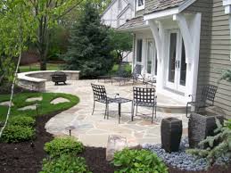 Also, a 32 x 16 wooden pergola attached to the house with a customized wooden wall for the tv on a structured bench with the same finishes matching the outdoor kitchen. 58 Simple Patio Decor Ideas On A Budget Roundecor Stone Patio Designs Backyard Patio Designs Patio Stones