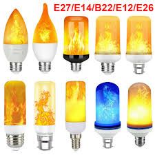 Kindeep e12 led flame effect light bulb. E12 14 27 B22 Led Flicker Flame Effect Candle Bulb Fire Burning Lamp Decor Light Ebay