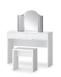 All pieces in the range come fully assembled; Alzira White High Gloss Dressing Table With 2 Drawers Jb316