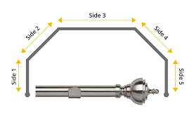 Passing brackets for bay window curtain poles are specifically designed brackets that allow the curtain rings to pass over them without snagging. Speedy 35mm Vienna 5 Sided Bay Window Curtain Pole Satin Silver