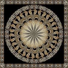 1,286,260 floral clip art images on gograph. Ornamental Vector Round Greek Mandala Pattern Modern Background Geometric Greek Key Meanders Line Art Floral Ornament With Stock Vector Illustration Of Flower Border 141576347