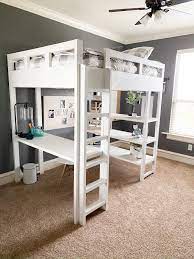 So, if you have a small roof and you want to fit both a bed and a study desk, these plans will come handy to you. Diy Loft Bed Part 2 Shanty 2 Chic