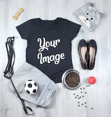 T Shirt Mockup Women Dog Blank Black Shirt Mockup Stock Photography Animal Lover Template Tshirt Mockup Shirt Mockup Free Psd Mockups Templates