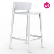 Hauteur tabouret plan de travail. Lot De 4 Tabourets Plan De Travail Vondom Africa Hauteur D Assise 65 Cm Vondom Blanc