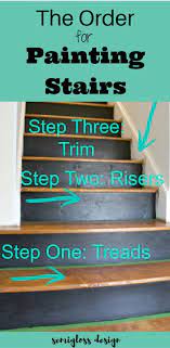 How To Paint And Stain Stairs For An Updated Look Painted Stairs Diy Stairs Diy Staircase