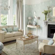 Wallpaper Floral Stripe Feature Wallpapers Blue Living Room Laura Ashley Living Room Duck Egg Living Room