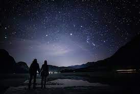  Starry Night Sky Lukisan Pemandangan Kota Pemandangan Langit Malam