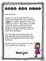 Make sure your child is able to tell about the object they are bringing for show and tell. Show And Tell Letter By Mr B S Brainies Teachers Pay Teachers