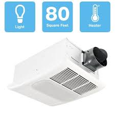 Choose a fan that can move at least 1 cfm per square foot of room. Delta Breez Radiance Series 80 Cfm Ceiling Bathroom Exhaust Fan With Light And Heater Rad80l The Home Depot