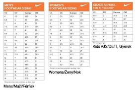 Grade School Shoes Size Chart World Of Printables Menu