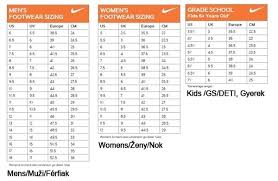Grade School Shoes Size Chart World Of Printables Menu