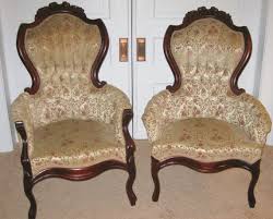 Vintage Victorian King And Queen Chairs Etsy Queen Chair Victorian Armchair Chair