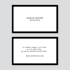 Black and white logo freelancer business card. Simple Black And White Business Card Easil