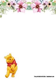 Free Winnie The Pooh Baby Shower Invitations Free Printable Baby Shower Invitations Printable Baby Shower Invitations Shower Invitations Free