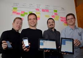 Das Team Hinter Der Rwth App Christian Martens Medien Matse Bernd Decker Projektleiter Marius Politze Matse M Sc Und Tobias Thiero App Tobias Medien
