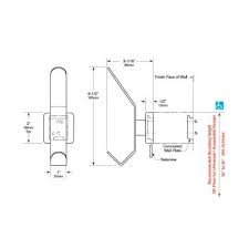 The place where the hat is hung is about 60cm, and the width of ordinary hat is generally less than 60cm. Bobrick Surface Mounted Hat And Coat Hook B 682 Partition Plus