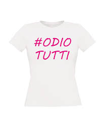 T-SHIRT ODIO TUTTI ODIOTUTTI DONNA UOMO MAGLIA MAGLIETTA T SHIRT | eBay