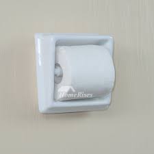 Toilet roll holder storage white wrapping paper red flowers red roses diy projects to try little red soft furnishings toilet paper arts and crafts. Ceramic Toilet Paper Holder Recessed Square Shaped White