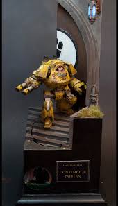 Imperial Fist Contemptor Cybot By Manuel Wenkert Putty Paint Imperial Fist Warhammer 40k Miniatures Cybot