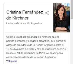 Cristina es un chorra hija de pu. Como Llego Cristina Kirchner A Figurar Como Ladrona De La Nacion En Google La Nacion