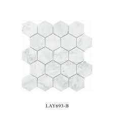 Bathroom hexagon tile subway tile marble tile grey white via in.pinterest.com. Carrara White Marble Hexagon Mosaic Kitchen Bathroom Backsplash Wall Mosaic Tile China Bathroom Tiles Wall Tiles Made In China Com