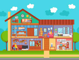 Family Home Interior Design Concept Download Free Vectors Clipart Graphics Vector Art