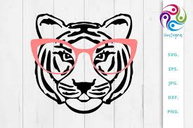 Download Tiger With Glasses Svg File Crella