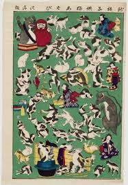 浮世絵の猫 artist unknown 作者不詳 meiji era 明治時代 japanese art prints cat illustration cat art