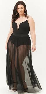 Lo Sangstaa Plussize Curvy Plus Size Fashion Sheer Maxi Skirt Curvy Girl Fashion