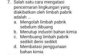 Zat beracun di tanah tersebut dapat berdampak langsung kepada manusia ketika bersentuhan atau mencemari tanah dan udara. Salah Satu Cara Mengatasi Pencemaran Lingkungan Yg Diakibatkan Oleh Limbah Pabrik Brainly Co Id