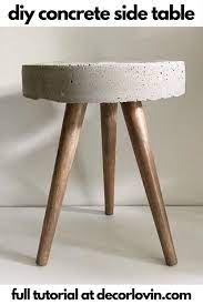 Diy Concrete Side Table Video Video Concrete Diy Diy Furniture Projects Concrete Diy Projects