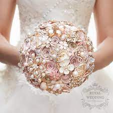 Check spelling or type a new query. Rose Gold Wedding Bouquet Blush Pink Ivory Cream Brooch Etsy