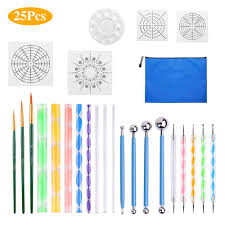 For more dotting inspiration and helpful tips and videos on how to dot follow me on instagram and facebook. Asanmu Mandala Dotting Tools Set 25pcs Mandala Stencil Ball Stylus Paint Tray Dotting Tool Kit For Painting Rocks Coloring Drawing Drafting Buy Online In El Salvador At Elsalvador Desertcart Com Productid 154131511